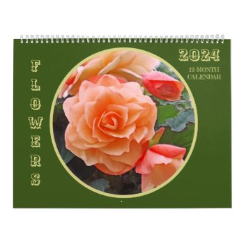 2024 Calendar/"flowers" Calendar by whatawonderfulworld at Zazzle