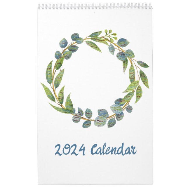 2024 Calendar for Linguists and Language Lovers (Cover)