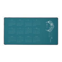 2024 Calendar Full Year Boho Sea Wave