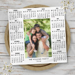2024 Calendar Full Year Photo Modern Card<br><div class="desc">Featuring a useful 2024 calendar,  you can personalize it with your photo and family name to create a perfect new year gift. Designed by Thisisnotme©</div>