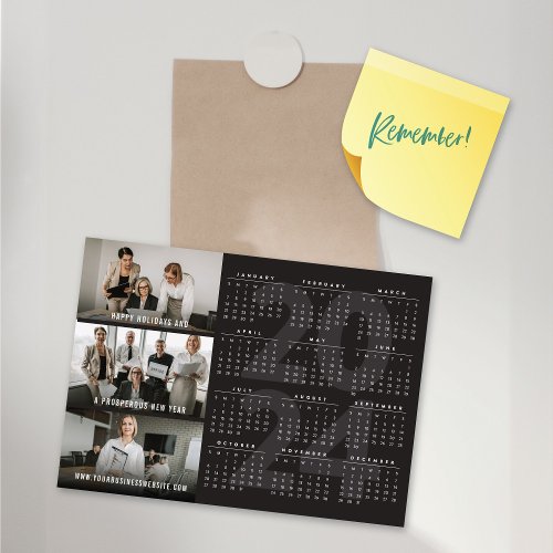 2024 Calendar Holiday New Year Magnetic Photo Card
