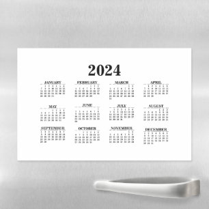 2024 Calendar Magnetic Dry Erase Sheet
