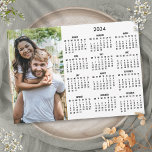 2024 Calendar Modern Simple Photo Card<br><div class="desc">Featuring a useful 2024 calendar,  you can personalize it with your own photo to create a perfect 2024 new year gift. Designed by Thisisnotme©</div>