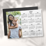 2024 Calendar Modern Simple Photo Magnet<br><div class="desc">Featuring a useful 2024 calendar,  you can personalize it with your own photo to create a perfect 2024 new year gift. Designed by Thisisnotme©</div>