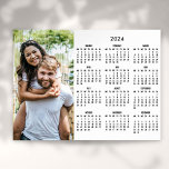 2024 Calendar Modern Simple Photo Poster<br><div class="desc">A useful 2024 calendar poster,  you can personalize it with your photo to create a perfect 2024 new year gift. Designed by Thisisnotme©</div>