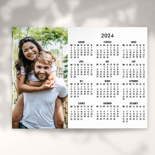 2024 Calendar Modern Simple Photo Poster