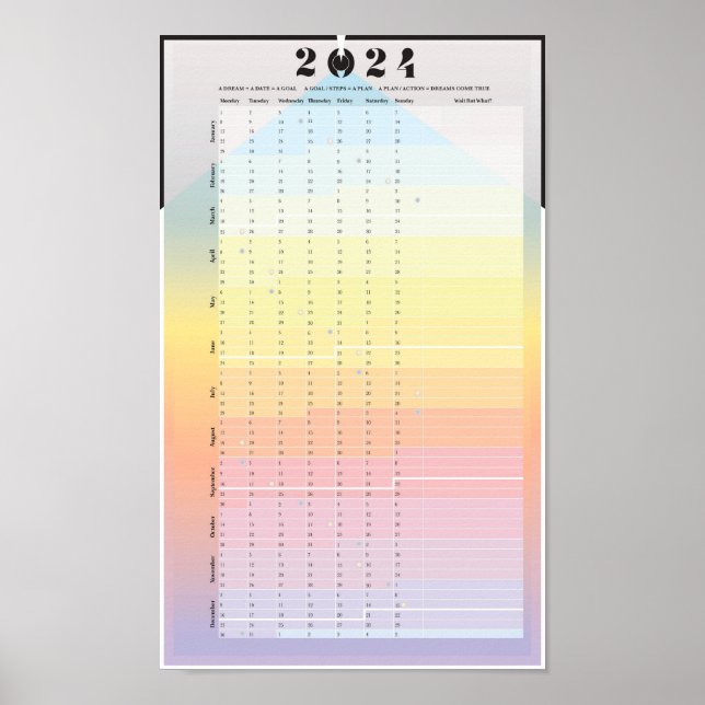 2024 Calendar - Moon Planner Poster (Front)