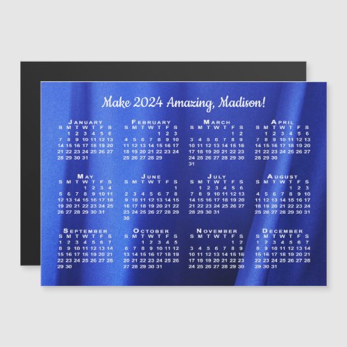 2024 Calendar Motivation Name Custom Photo Magnet