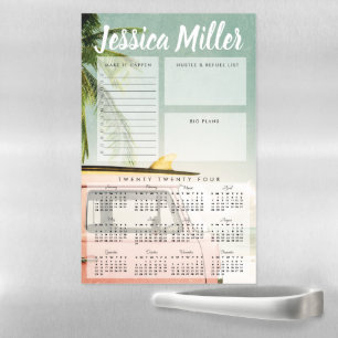 2024 Calendar & Notes Personalized Magnetic Dry Erase Sheet