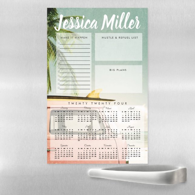 2024 Calendar & Notes Personalized Magnetic Dry Erase Sheet (In Situ)
