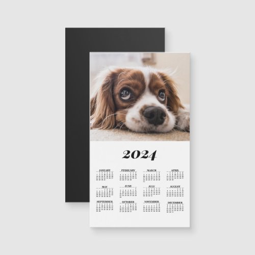 2024 Calendar Photo Black and White Minimal