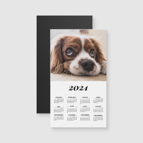 2024 Calendar Photo Black and White Minimal