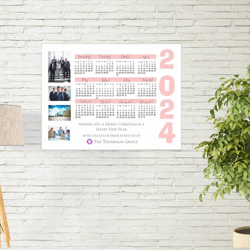 2024 Calendar Photo Christmas New Year Corporate Poster