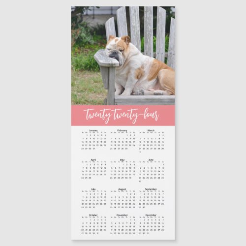 2024 Calendar Photo Classic Full Year Family Pet