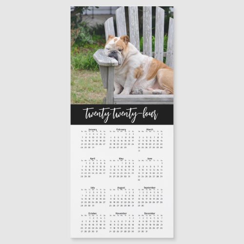 2024 Calendar Photo Classic Full Year Family Pet