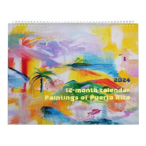 2024 Calendar Puerto Rico in Art by Galina