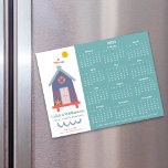 2024 Calendar Real Estate Agent Beach House Magnet<br><div class="desc">2024 Calendar Real Estate Agent Beach House Magnet description: Present your best self to your clients and make sure they remember you year-round with this chic, elegant, 2024 calendar magnet card. A colorful navy blue and red, simple, playful, graphic beach house and bold turquoise, navy blue and red typography overlay...</div>