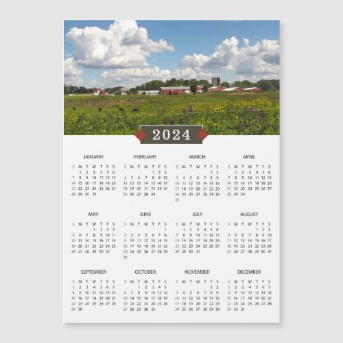 2024 Calendar Scenic Farm Magnet