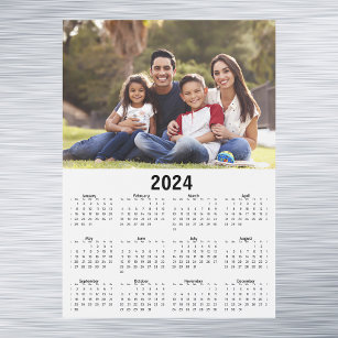 2024 Calendar Simple Photo Yearly View