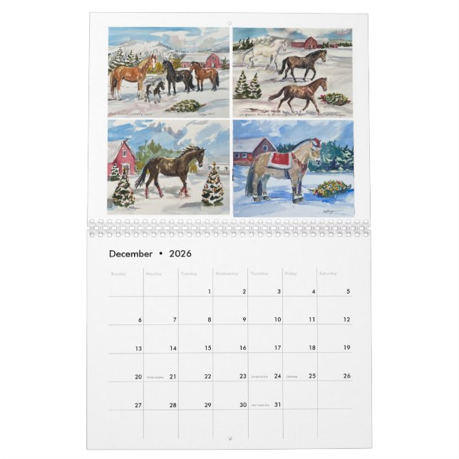 2024 Calendar - Susan Payne Equine Art (Dec 2026)