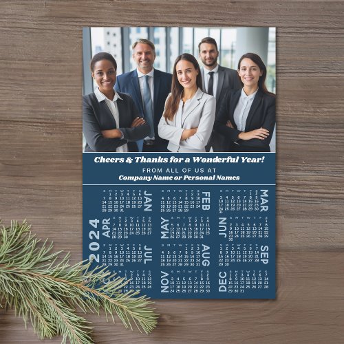 2024 Calendar _ Thanks for Great Year _ Business Holiday Card