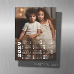 2024 Calendar - vertical photo subject top Magnetic Dry Erase Sheet<br><div class="desc">A modern and basic 2024 calendar with your favorite vertical photo. Use a photo with the subject at the top 1/3 of the photo.</div>