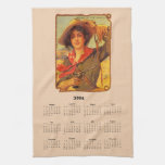 2024 Calendar Vintage Cowgirl Kitchen Towel at Zazzle