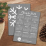 2024 Calendar w/ Business Name & Logo - snowflake Holiday Card