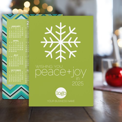 2024 Calendar Wishing Peace Joy Business Christmas Invitation