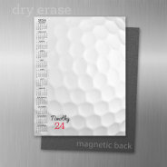 2024 Calendar With A Golf Ball - Bubble Months Magnetic Dry Erase Sheet at Zazzle