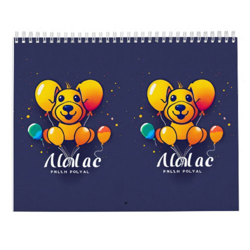  2024 Calendar with Animal Kids Stickers