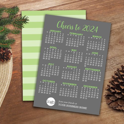 2024 Calendar with Business Logo _ Holiday Card