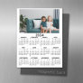 2024 Calendar with Family Photo - Black White Magnetic Dry Erase Sheet