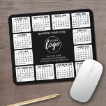 2024 Calendar with logo, Contact Information Black Mouse Pad<br><div class="desc">Add a logo with a 2024 calendar and room to add a few lines of text. A fun item for the New Year to use as a company giveaway. You can change colors in the advanced design area.</div>