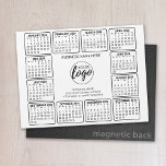 2024 Calendar with logo Contact Information Magnet<br><div class="desc">Add a logo with a 2024 calendar and room to add a few lines of text. The calendar surrounds your business branding. A fun item for the New Year to use as a company giveaway. You can change colors in the advanced design area. A standard look for your home office...</div>