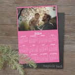 2024 Calendar with Photo Basic Pink<br><div class="desc">Add one horizontal photo to this standard 2024 calendar. The calendar is in pink and white.
A very useful item for school or home office. A standard look for your home office or school locker. This shows a full year view of all dates.</div>