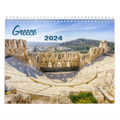 2024 Calendar with photos of Greece