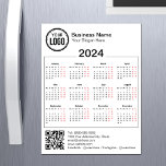 2024 Calendar with QR Code for Company Marketing<br><div class="desc">Introducing our customizable 2024 Calendar Template, a dynamic product designed for businesses seeking a personalized touch in their promotional materials. This template offers the possibility to add your logo, business name, and other details, transforming each calendar into a branded masterpiece. The standout feature is the opportunity to include a URL...</div>