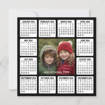 2024 Calendar With Square Photo In The Center by BusinessStationery at Zazzle