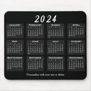 2024 Calendar - Year Mouse Pad