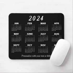 2024 Calendar - Year  Mouse Pad