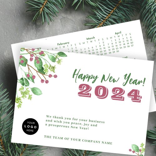 2024 calendar your logo business New Year holiday