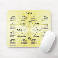 2024 Celtic Wheel of the Year Calendar by Janz Mouse Pad | Zazzle