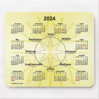 2024 Celtic Wheel of the Year Calendar by Janz Mouse Pad | Zazzle