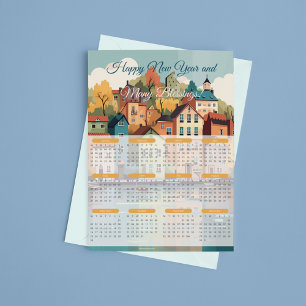 2024 Charming Village Calendar  Postcard