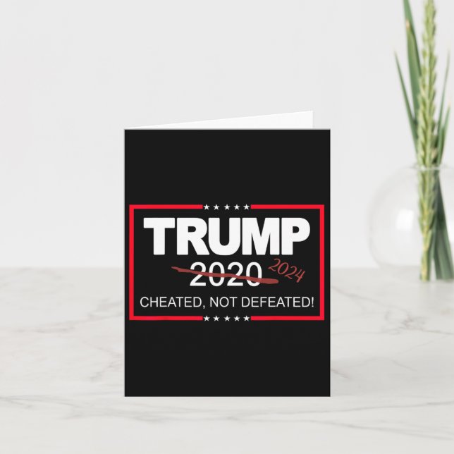 2024 Cheated Not Defeated Save And Take America Ba Card (Front)
