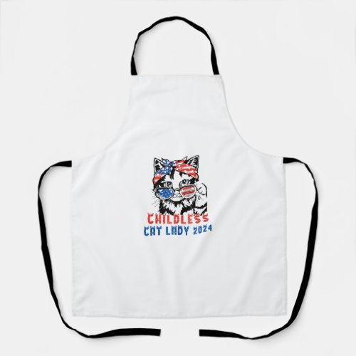 2024 Childless Cat LadyI Love Childless Cat Ladie Apron