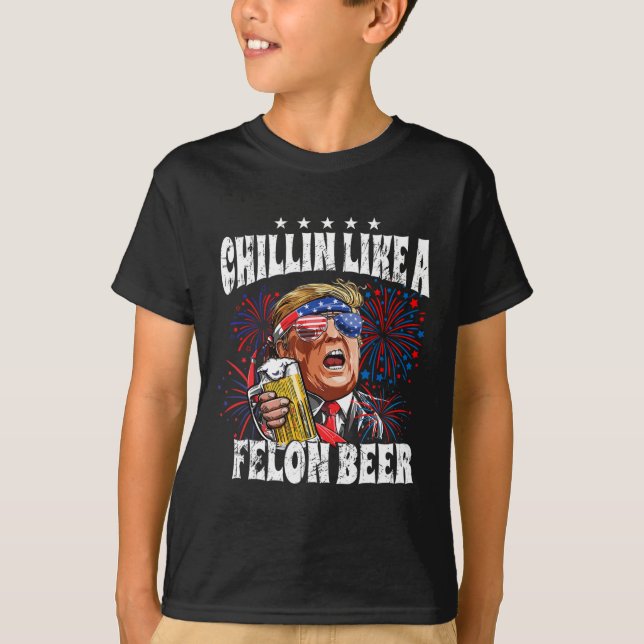 2024 Chillin Like A Felon Beer  T-Shirt (Front)