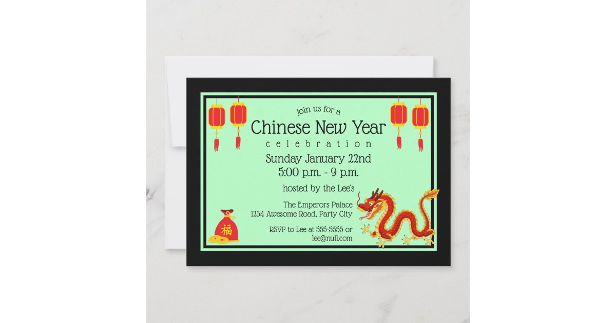 2024 Chinese Lunar New Year Holiday Postcard, Zazzle