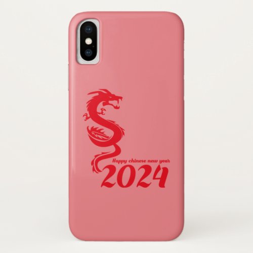 2024 Chinese New Year Happy Year of the Dragon iPhone X Case